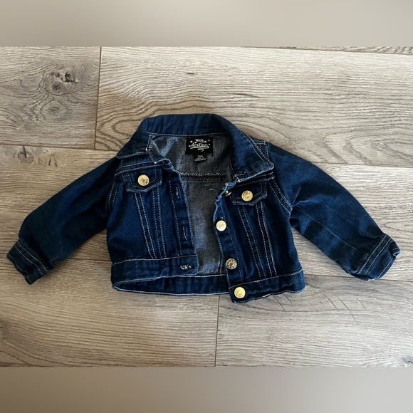 Kids Dark Blue Denim Jacket - Picture 1 of 3